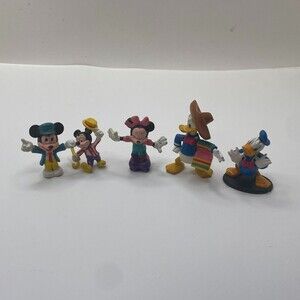 Disney Mickey Mouse Minnie Mouse Donald Duck Figurines - Lot of 5